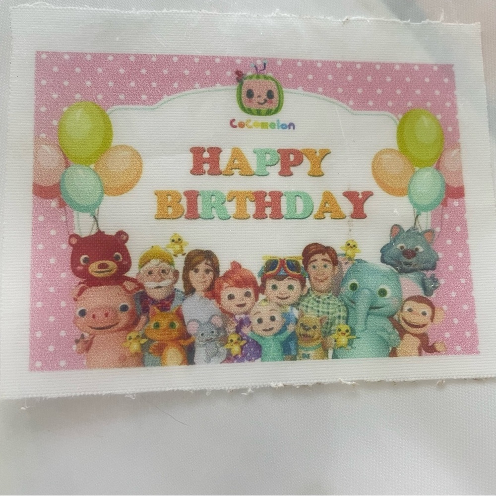 CoComelon Happy Birthday Party Tablecloth NEW Plastic Pink PolkaDots Decoration